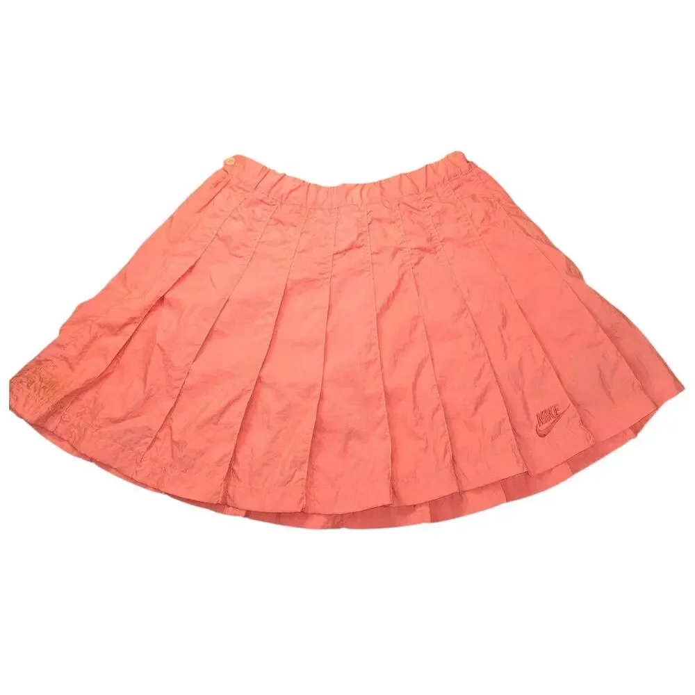 Vintage Y2k Nike Pleated Tennis Skirt Orange Size M (10-12)